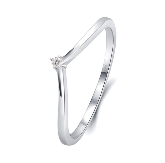 10K 0.015Ct. Moissanite Solitaire Eternity Band
