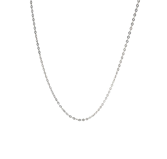 18K White Gold O Link Chain Necklace