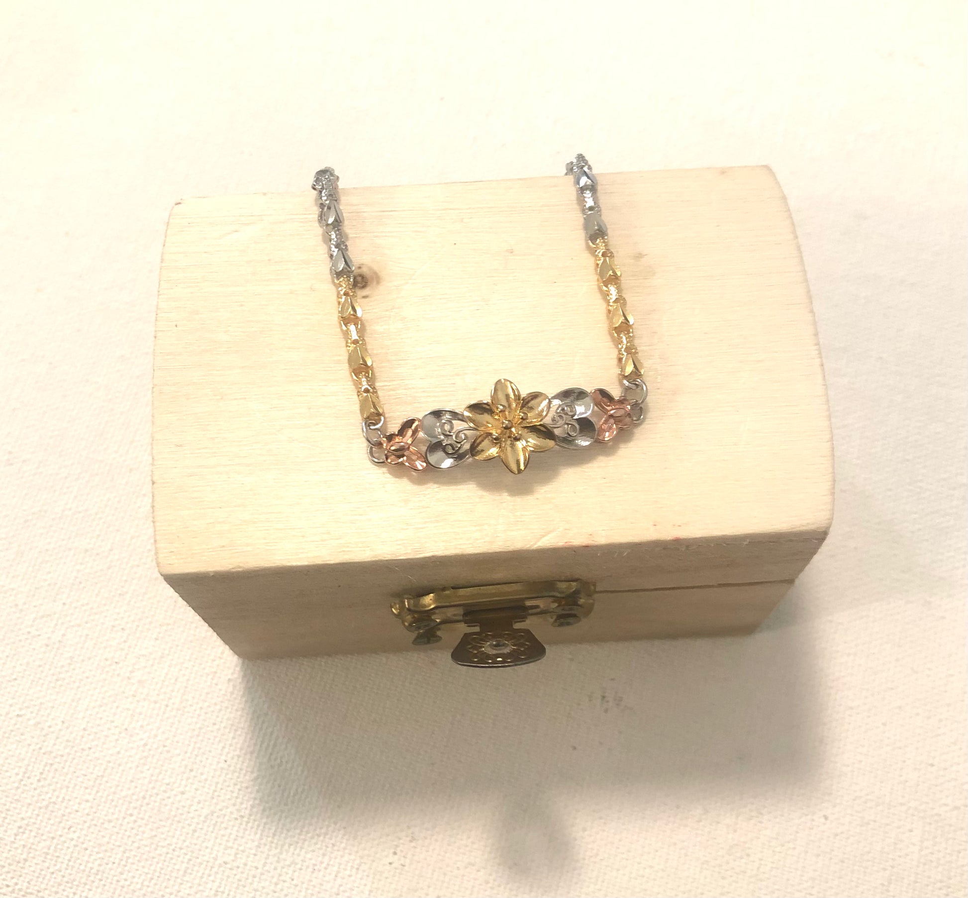 Multi-Color Sterling Silver Flower Heart Butterfly Bracelet